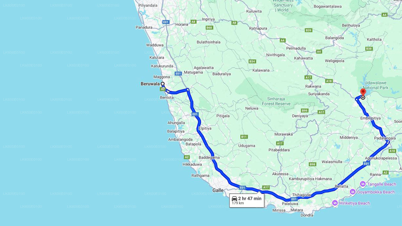 Udawalawe National Park Safari from Beruwala