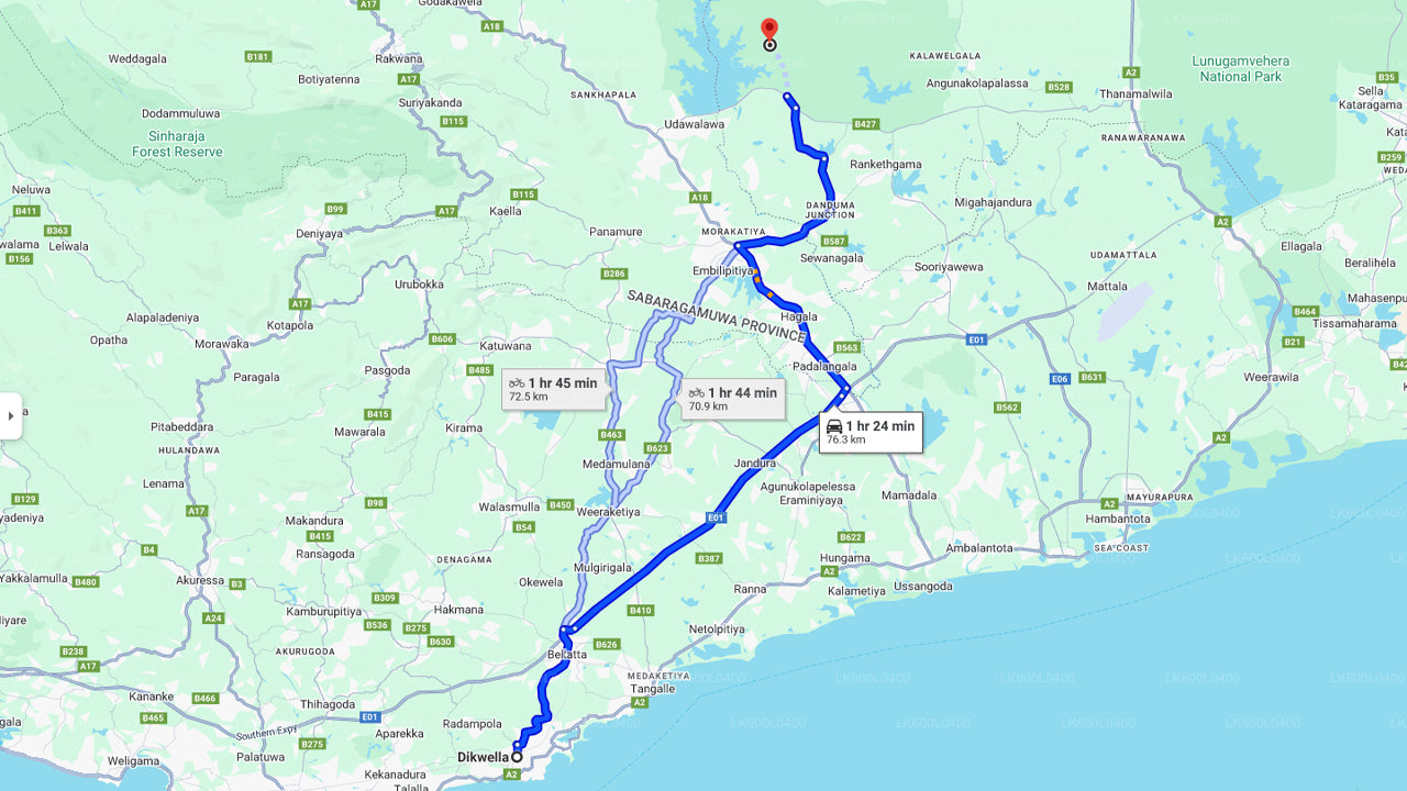 Udawalawe National Park Safari from Dikwella