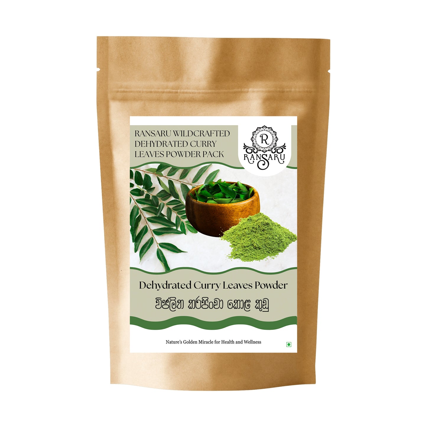 Ransaru Wildcrafted Dehydrated Curry Leaves Powder Pack