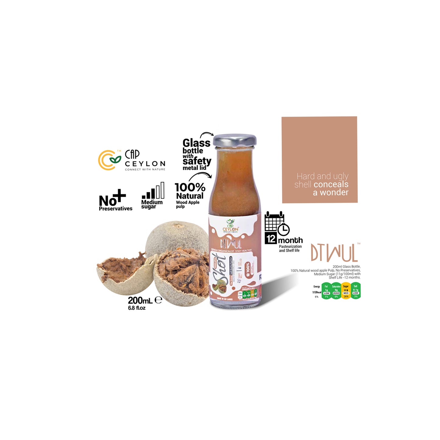 كاب سيلون وود أبل شوت (200 مل)