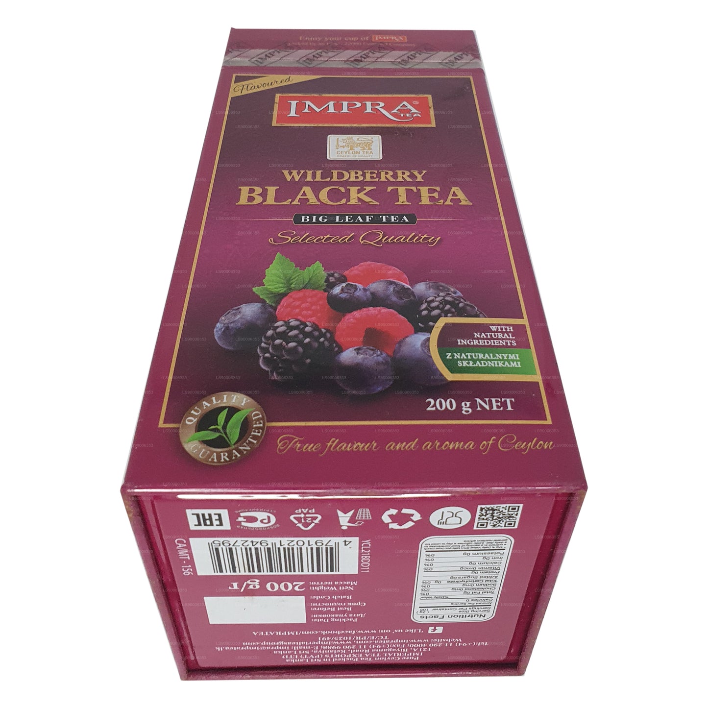 Impra Wildberry Big Leaf Black Tea (200g) Meatal Caddy