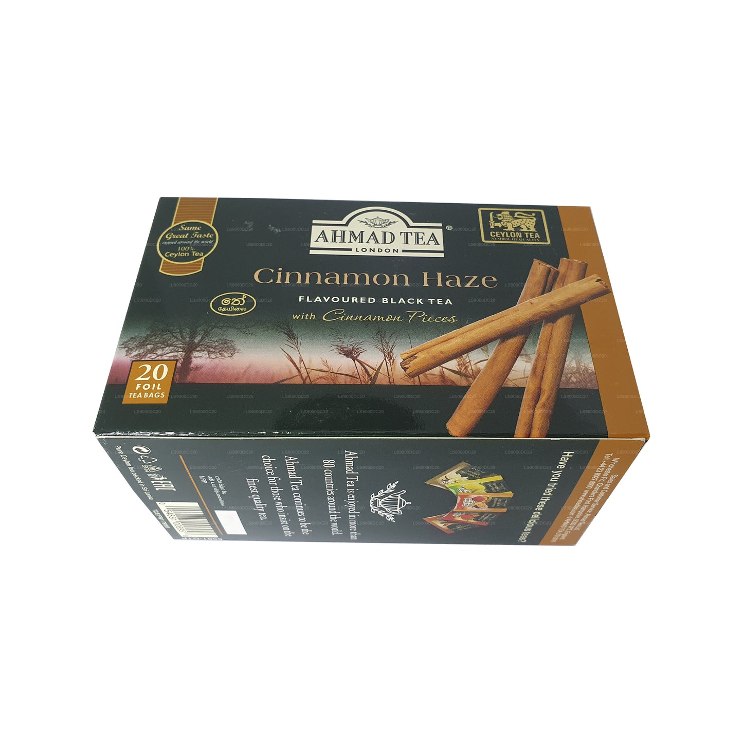 Ahmad Tea Cinnamon Haze Flavoured Black Tea (40g) 20 Foil Tea Bags