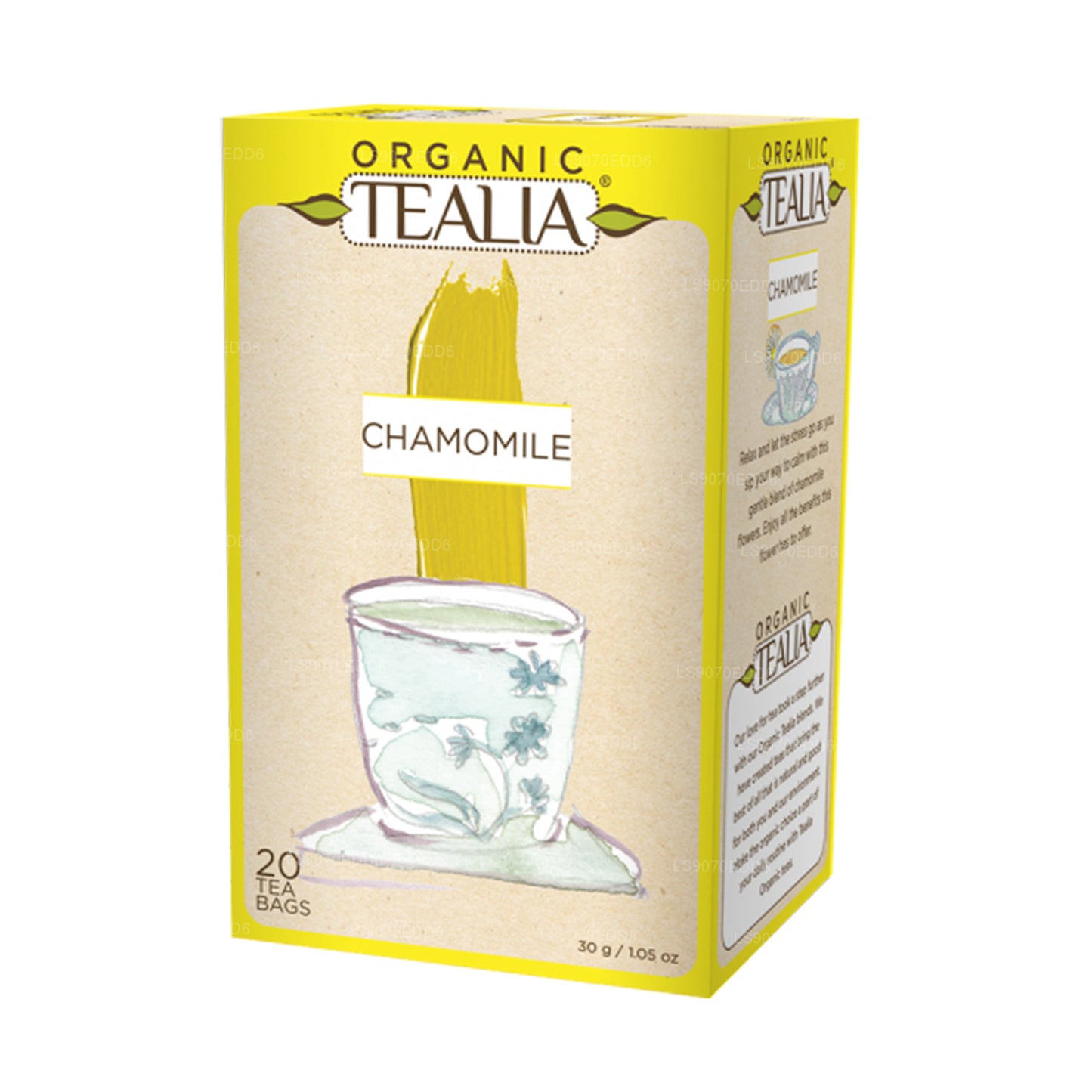 Tealia Organic Chamomile - 20 Envelope Tea Bags (30g)