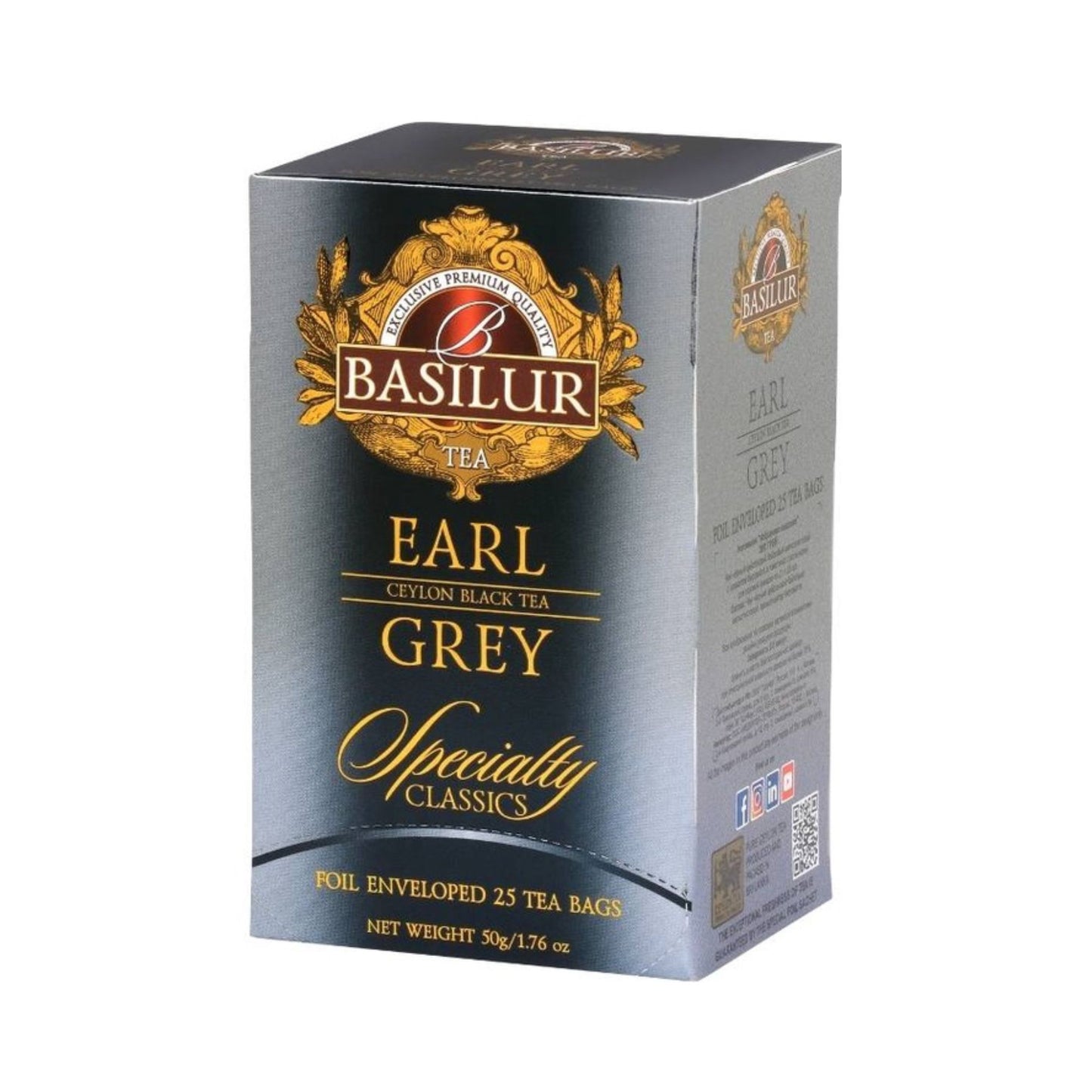 Basilur Specialty Classics Earl Grey (50g) 25 Enveloped Tea Bags