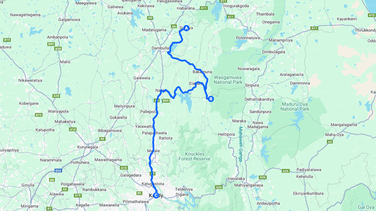 Private Tour from Sigiriya to Kandy with Wasgamuwa Safari