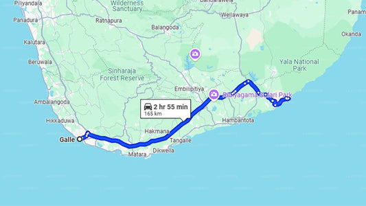 Galle City to Yala City Private Transfer