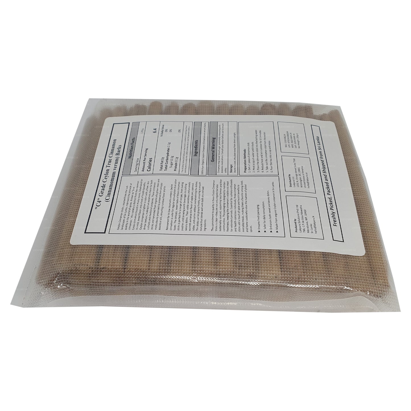 Lakpura 'C4' Grade Ceylon True Cinnamon Barks 5" Cut Pack