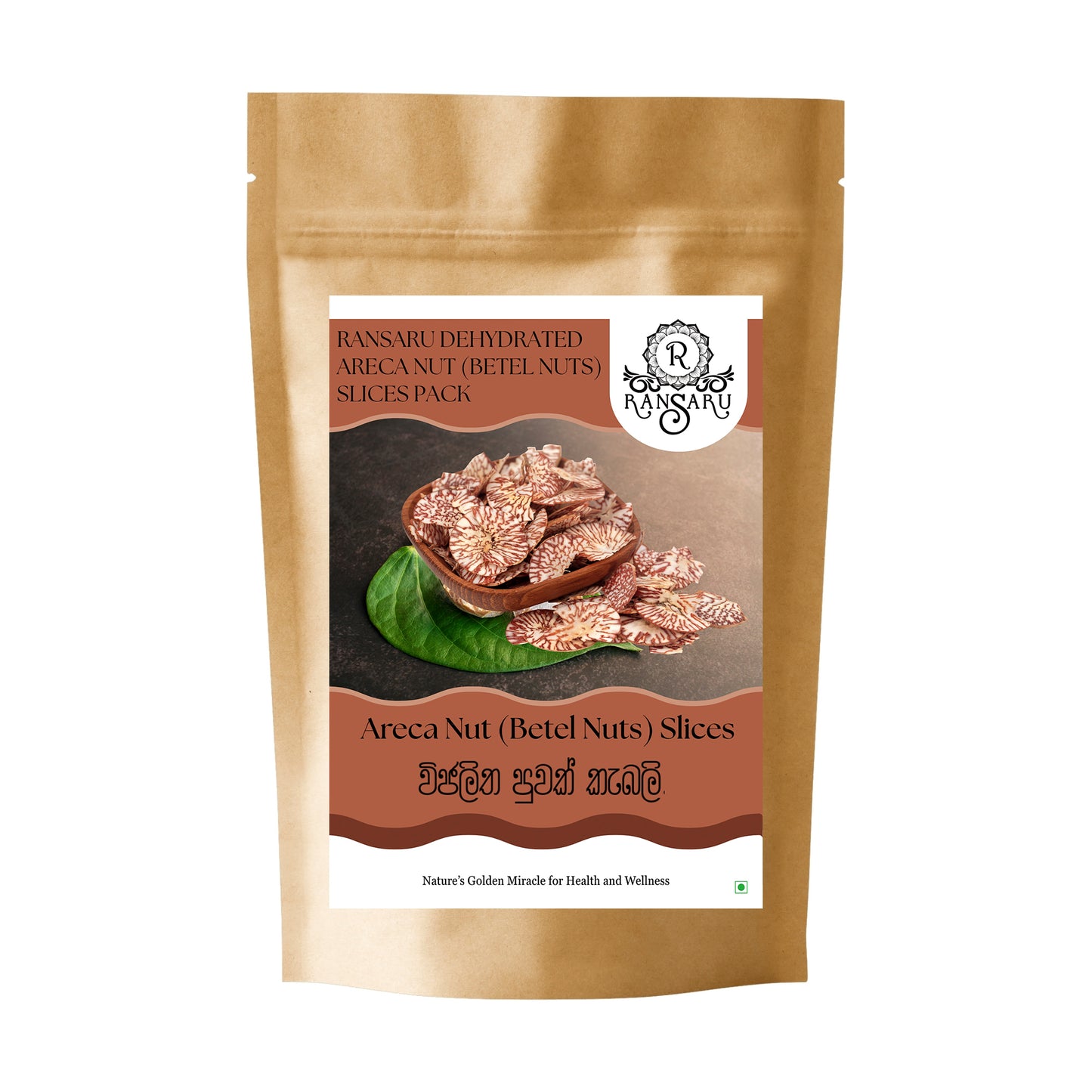 Ransaru Dehydrierte Arekanuss-(Betelnuss-)Scheibenpackung