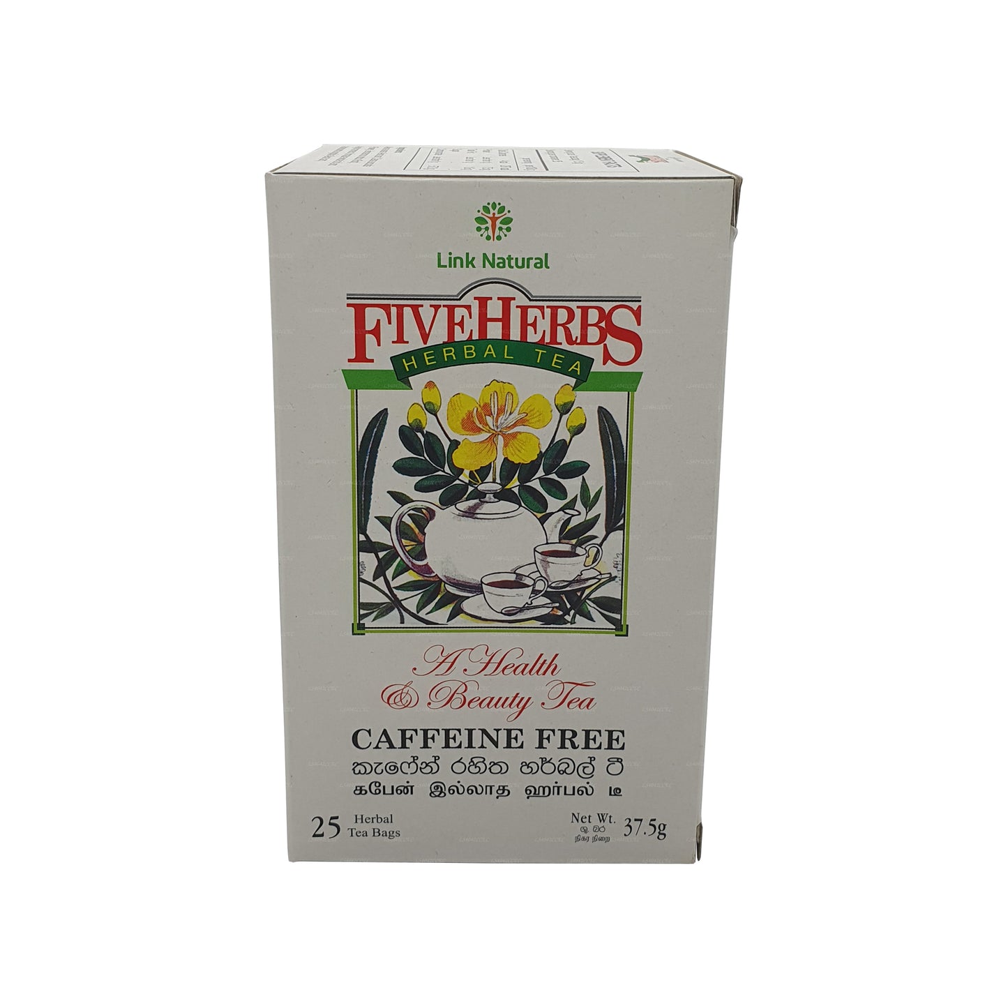 Link Natural Five Herbs Ayurveda Herbal Tea (37.5g) 25 Tea Bags