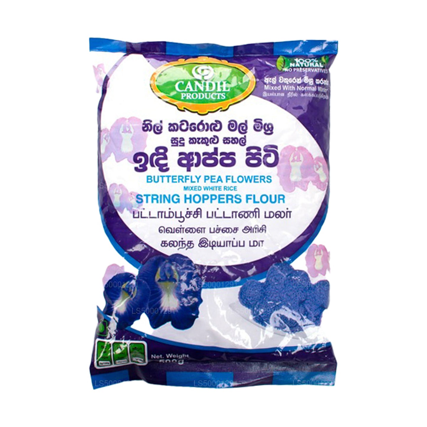 Candil Butterfly Pea Flowers Mixed White Rice String Hoppers Flour (500g)