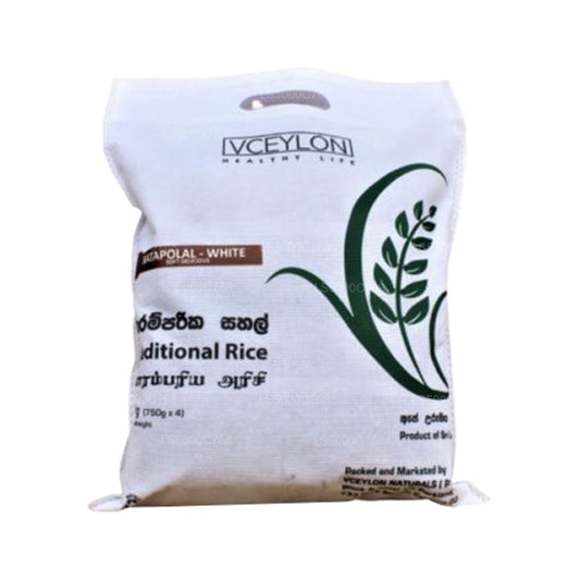 vCeylon Batapolal White Rice (3kg)