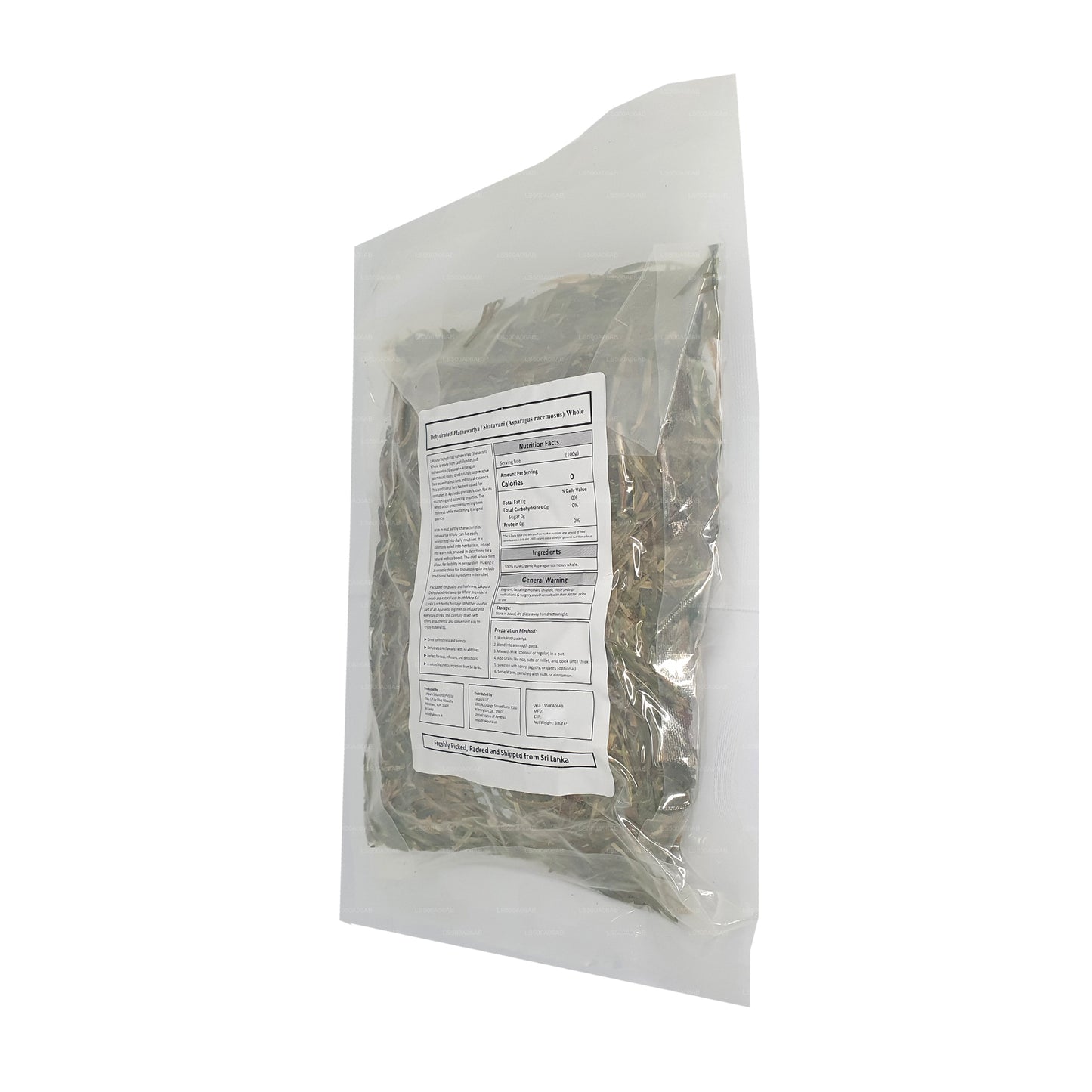 Lakpura Dehydrated Hathawariya (Shatavari) Whole (100g)