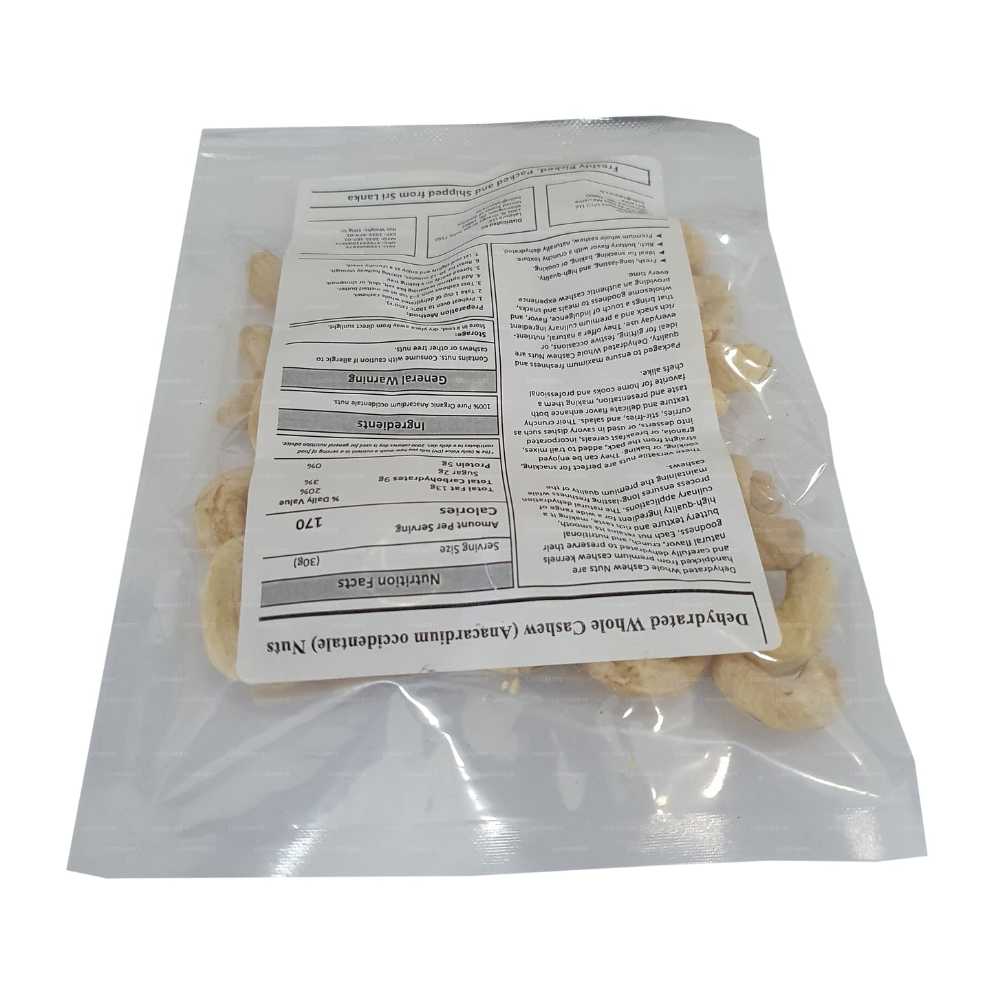 Lakpura® Dehydrated Whole Cashew Nuts