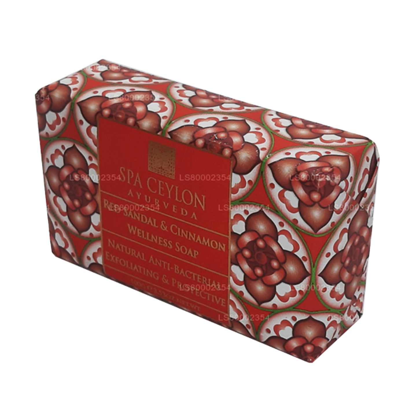 Spa Ceylon Red Sandal and Cinnamon Anti-bacterial Exfoliating Wellness Soap (100g)