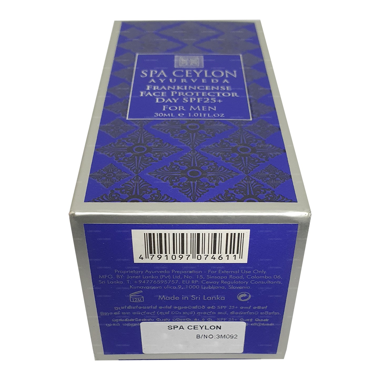 Spa Ceylon Frankincense Face Protector Day SPF 25+ For Men (30ml)