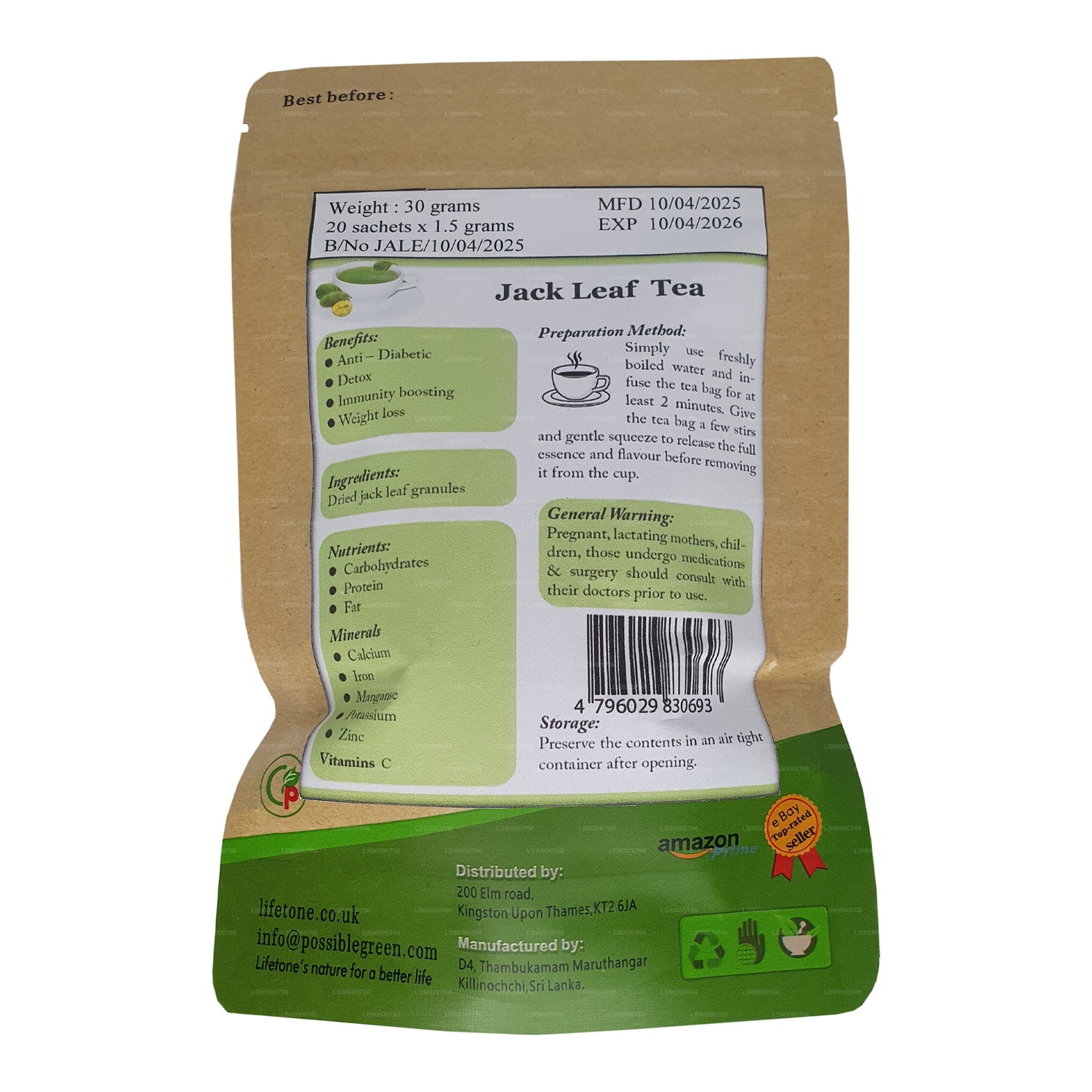 Lifetone Jackfruit Leaf Tea (40g)