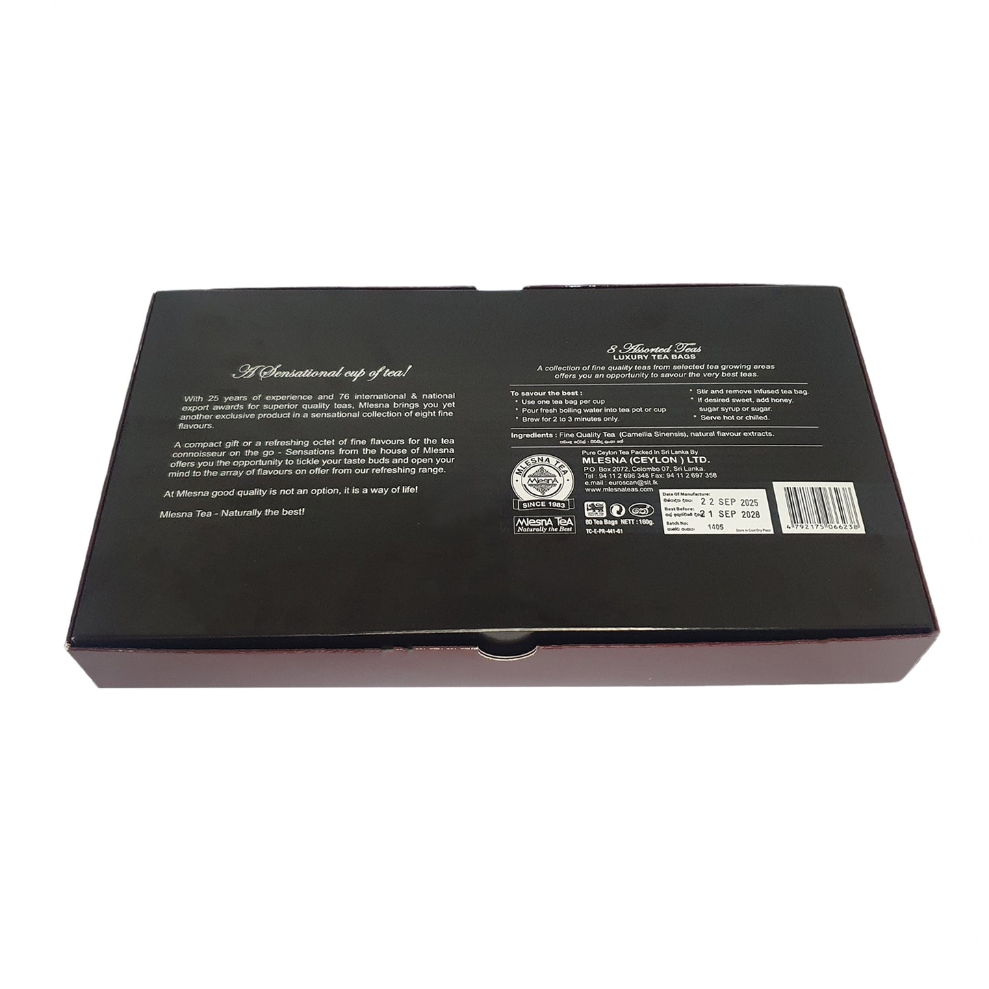 أكياس شاي فاخرة متنوعة بنكهة 8 نكهات من مليسنا سينسيشنز (160 جم)