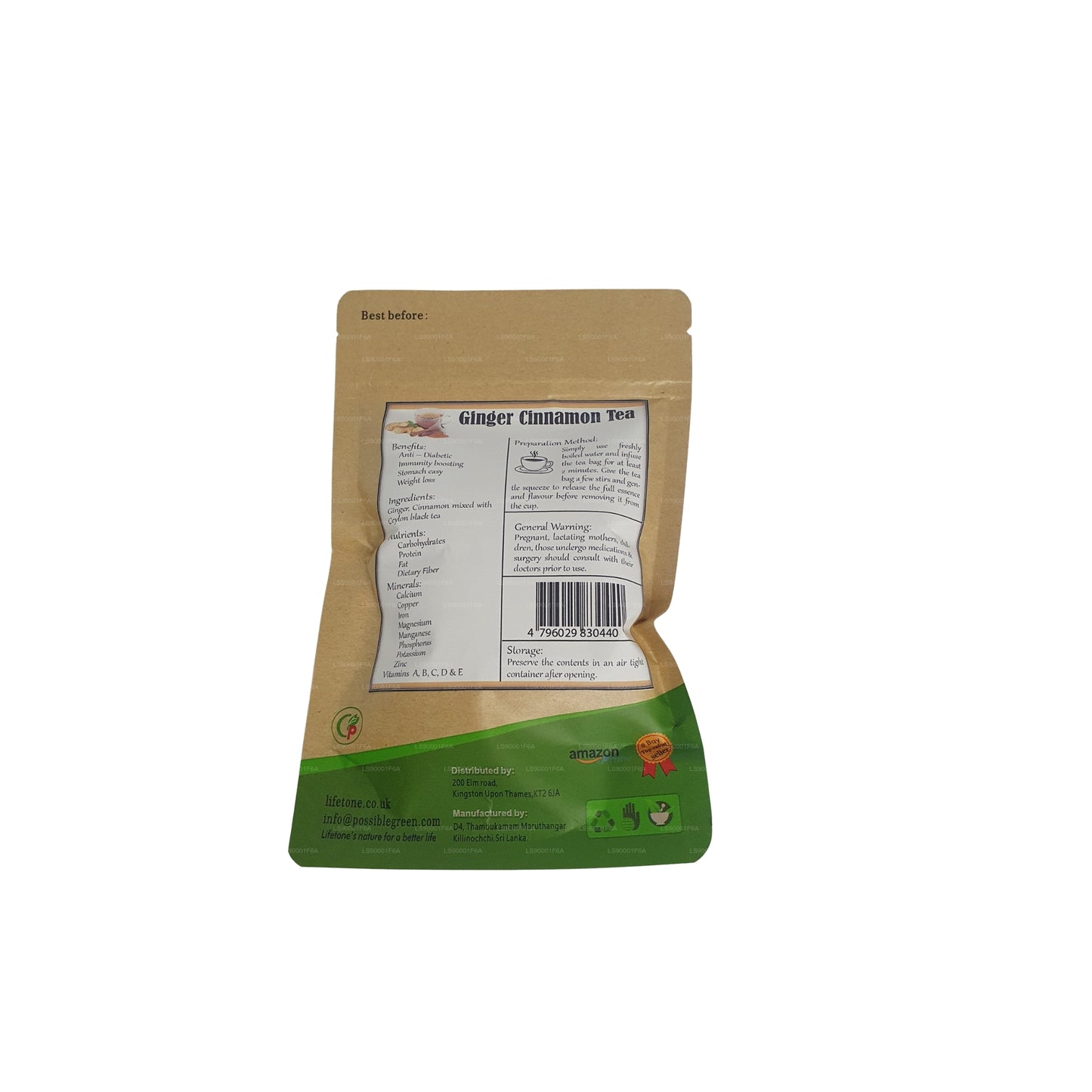 Lifetone Cinnamon Ginger Tea (40g)