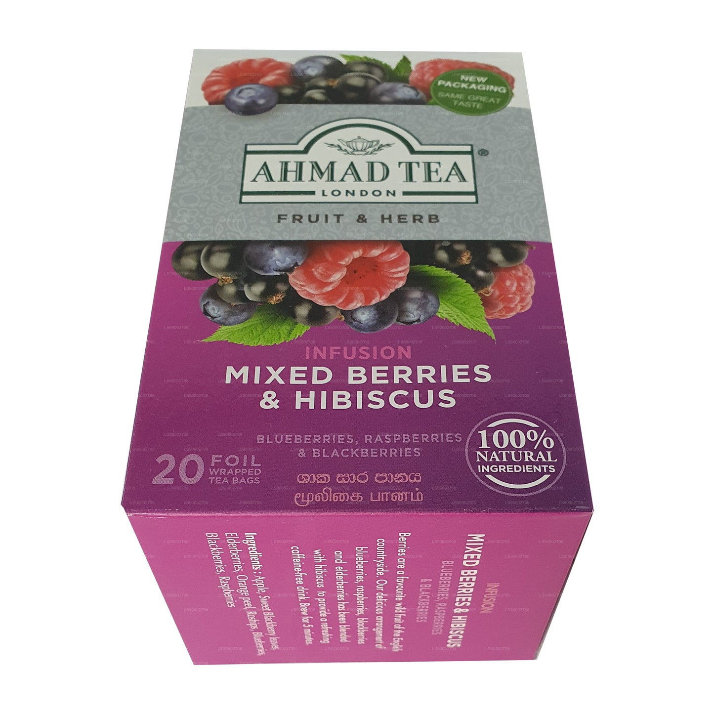 Ahmad Tea Mixed Berry & Hibiscus Tea (40g) 20 Foil Tea Bags