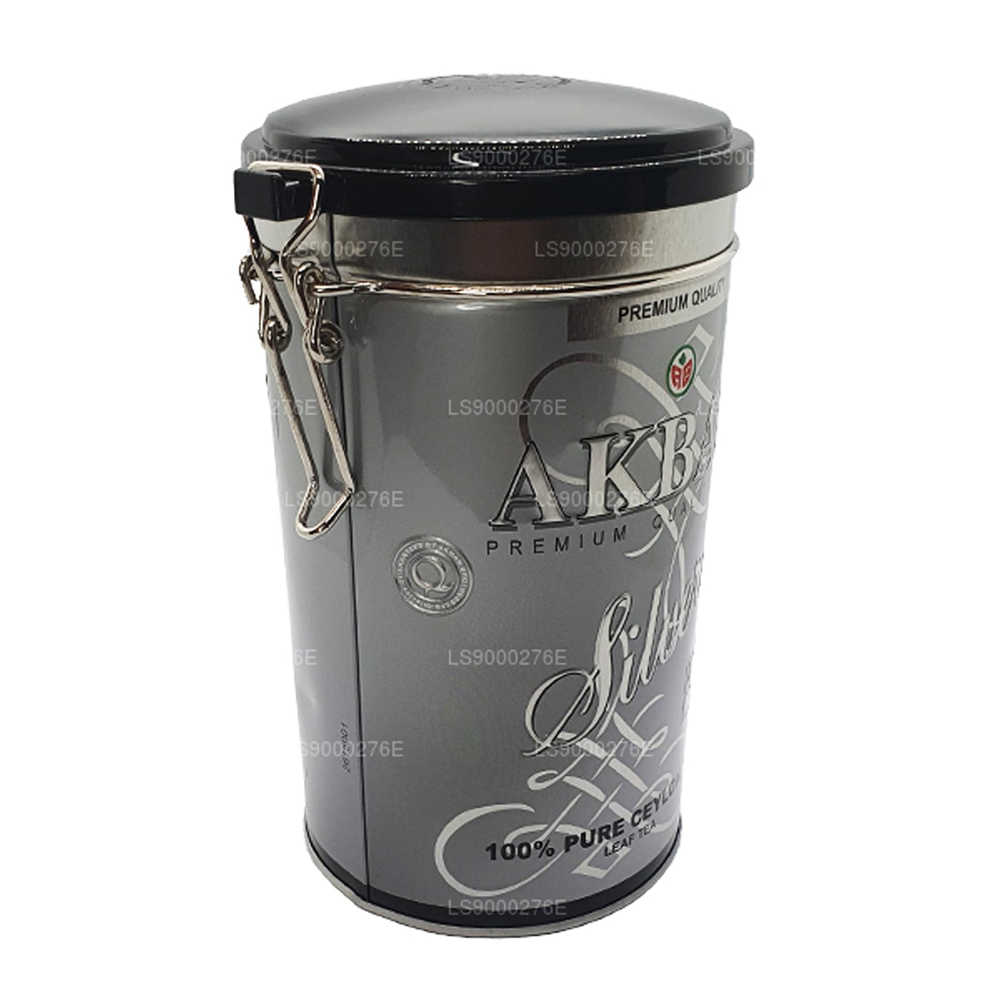 Akbar Premium Quality Silver  Leaf Tea Caddy