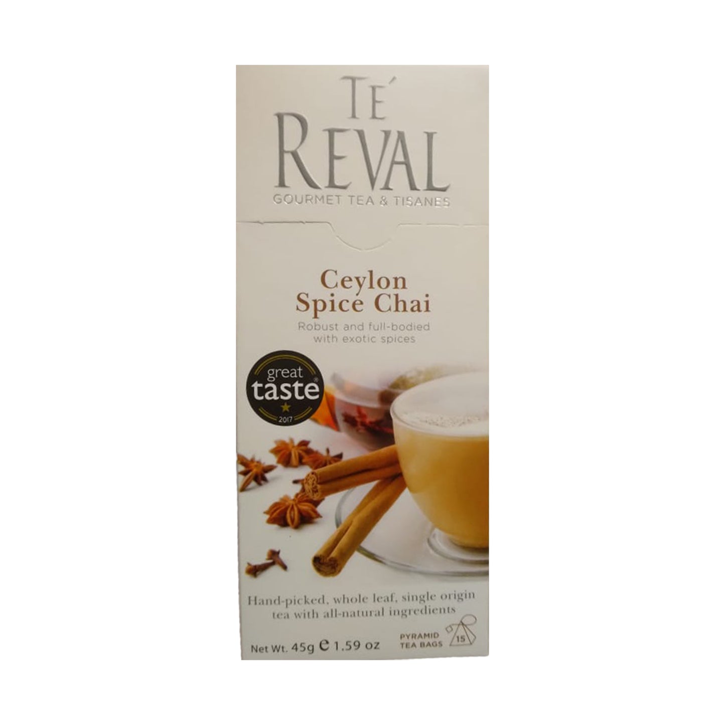Te Reval Ceylon Spice Chai Tea (45g) 15 Tea Bags