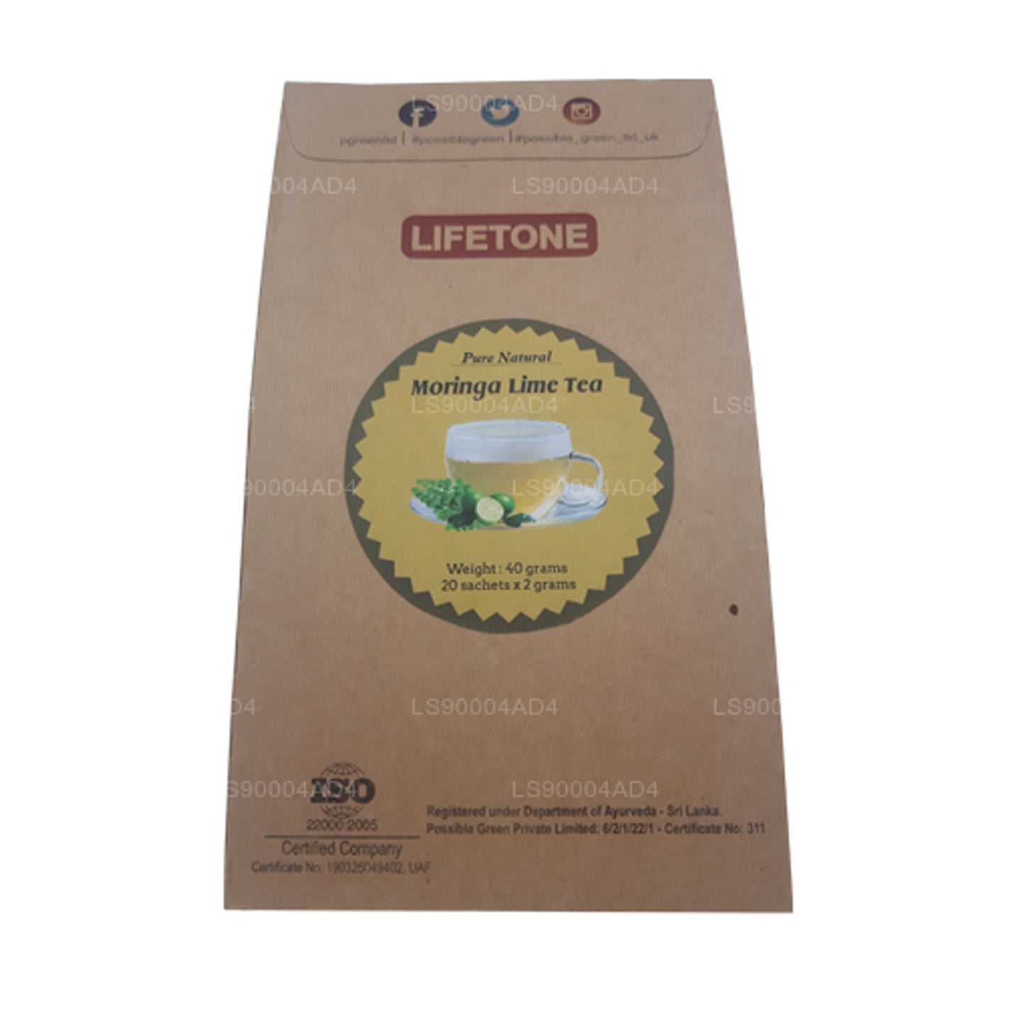 Lifetone Moringa Lime Tea (40g)