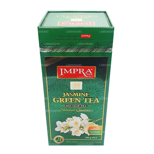 Impra Jasmine Green Tea Big Leaf (200g) Meatal Caddy