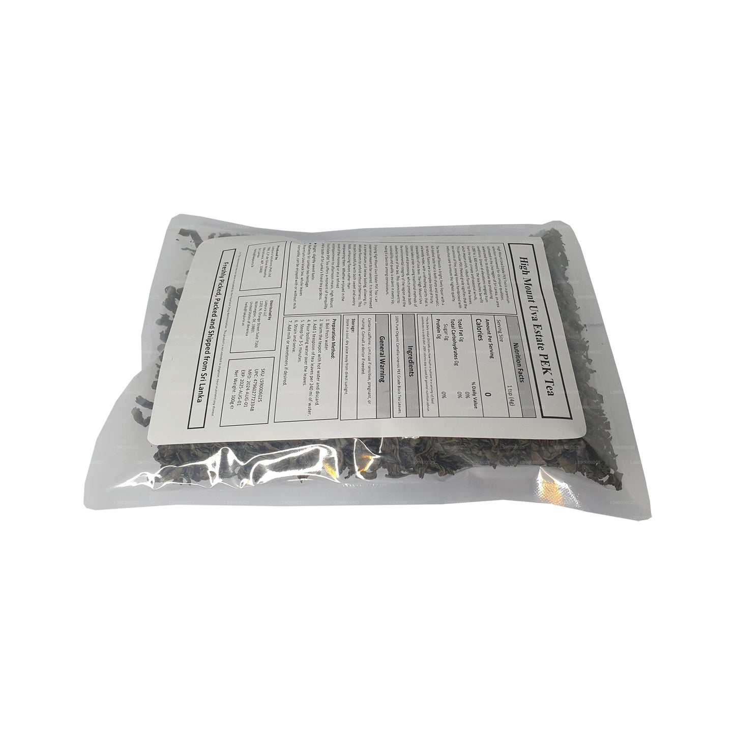 Lakpura® Uva High Mount Uva Estate PEK Tea (100g)