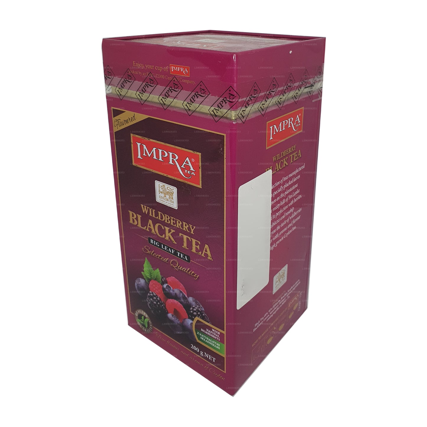 Impra Wildberry Big Leaf  Black Tea (200g) Meatal Caddy