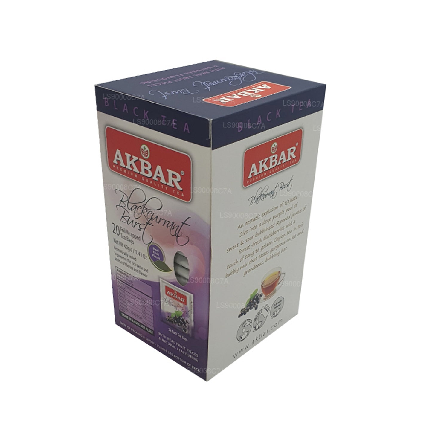 Akbar Blackcurrant Burst (40g)   20 Foil Tea Bags