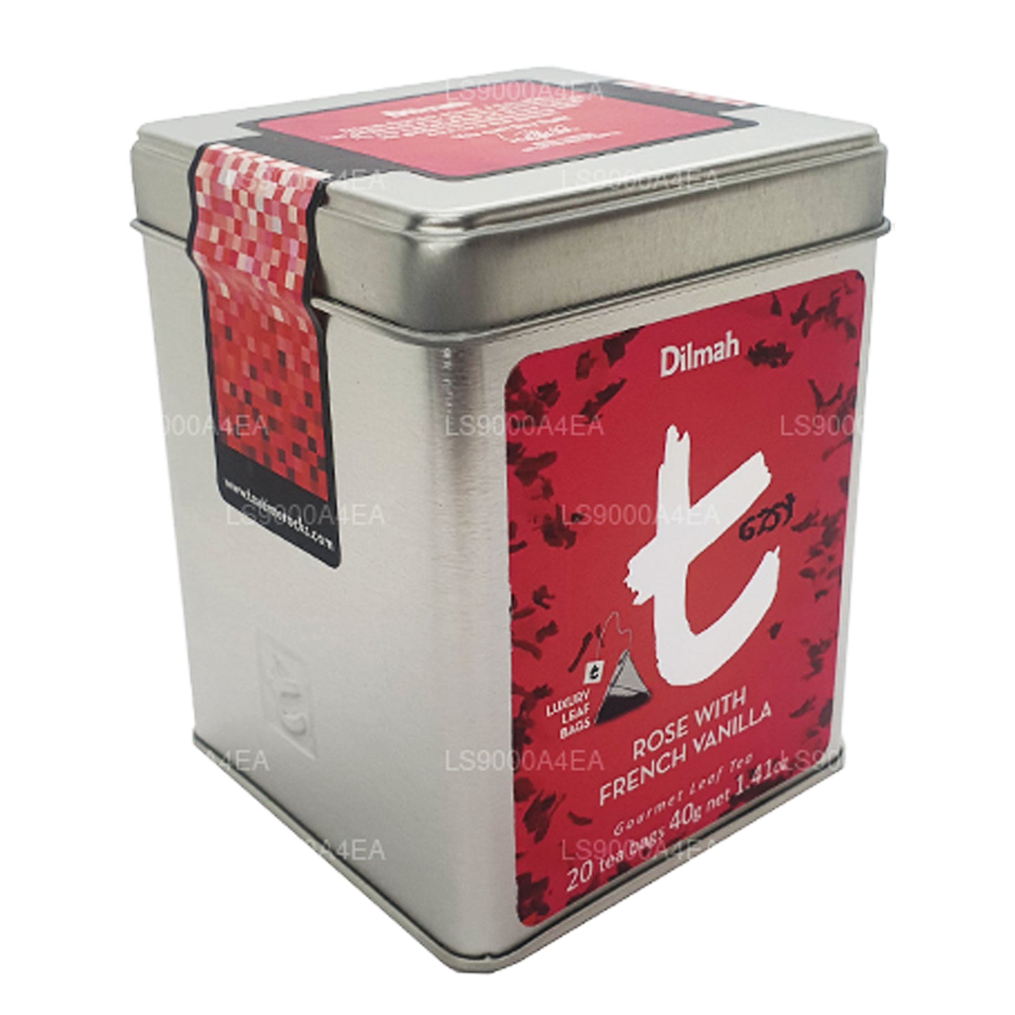 Dilmah t-Series Rose with French Vanilla 20 Tea Bags Leaf Tea (40g)