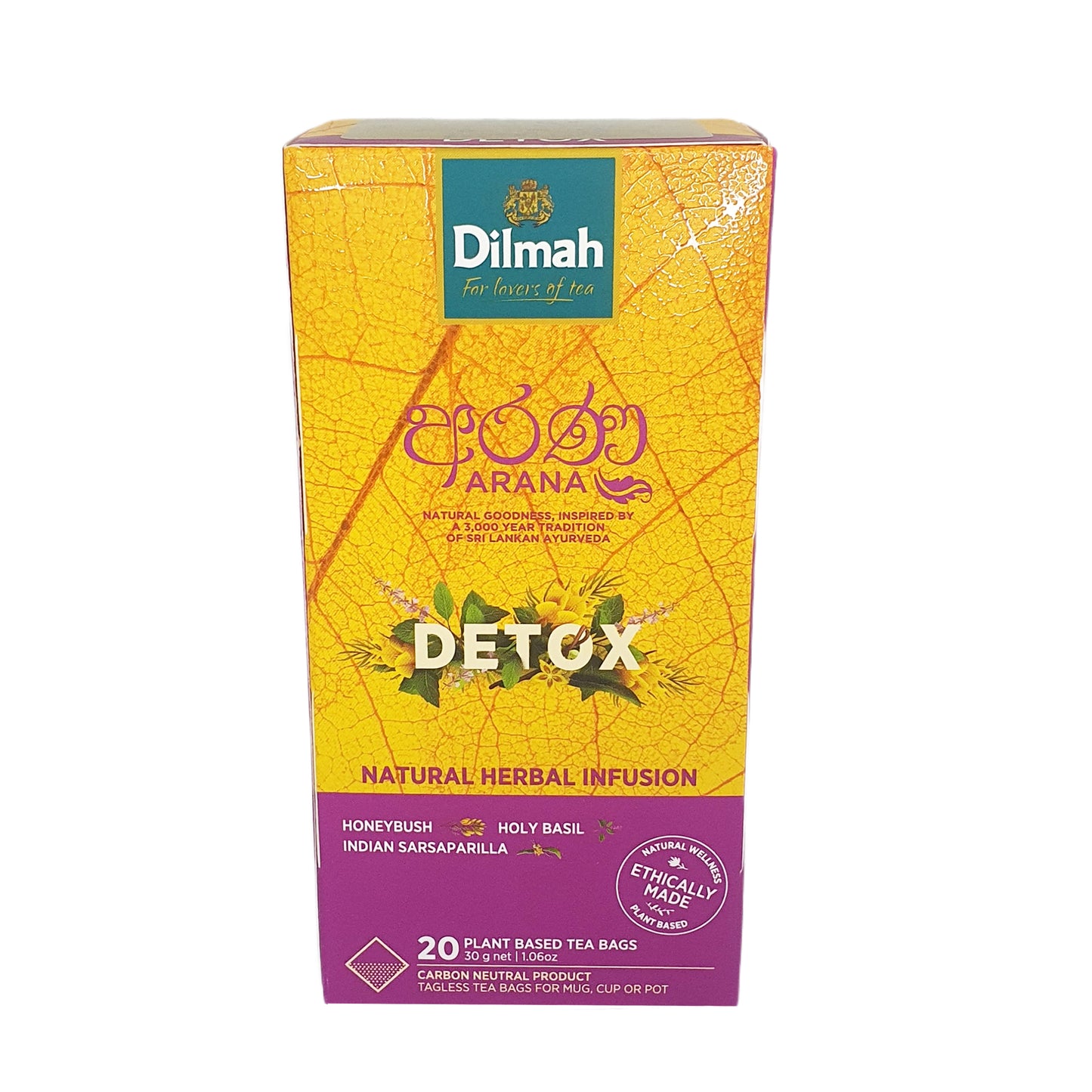 Dilmah Arana Detox Natural Herbal Infusion (20 Tagless Tea Bags)