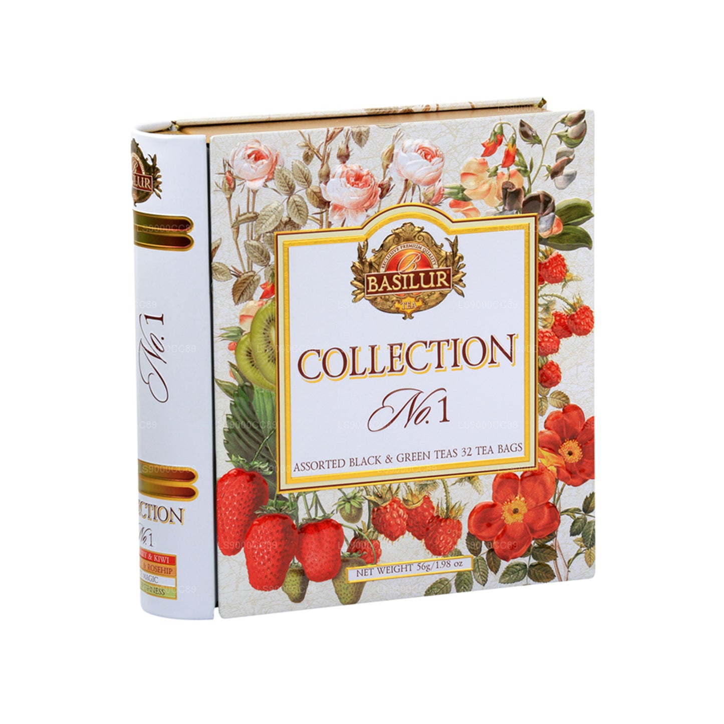 Basilur Assorted Black & Green Teas Tea Book Collection No.1 (56g) 32 Tea Bags