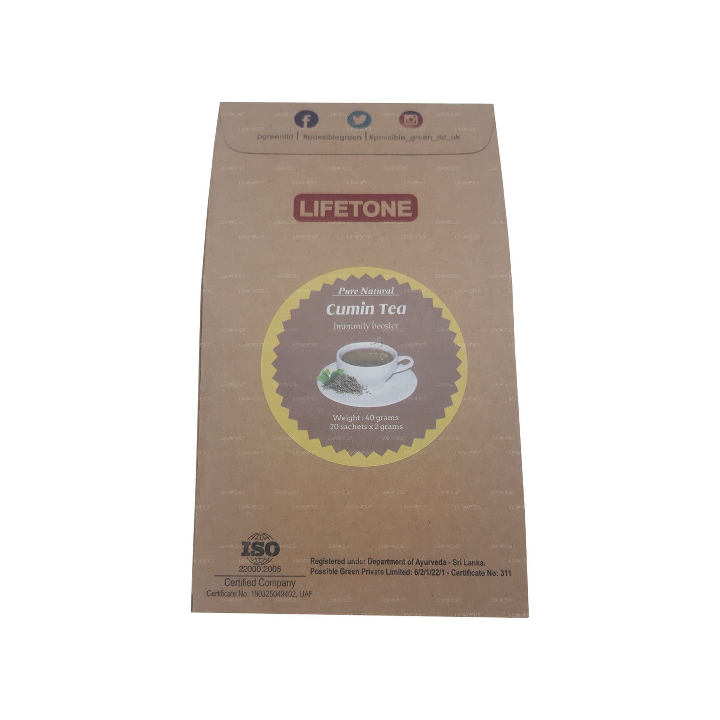 Lifetone Cumin Tea (40g) 20 Tea Bags