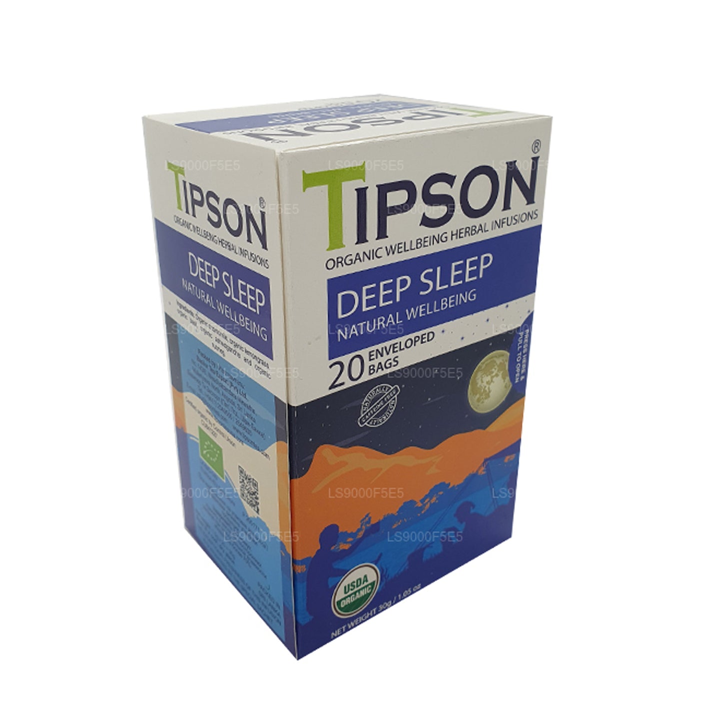 Tipson Organic Deep Sleep Natural Wellbeing (30g) 20 Enveloped Tea Bags
