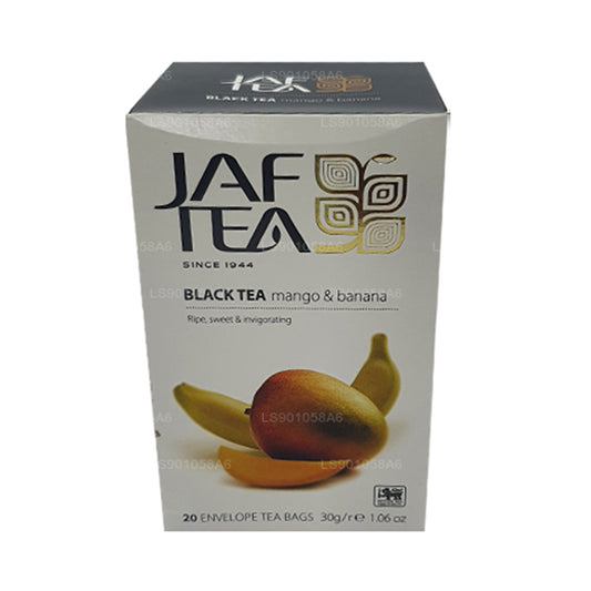 Jaf Tea Pure Fruits Collection Black Tea Mango Banana Foil Envelop Tea Bags (30g)