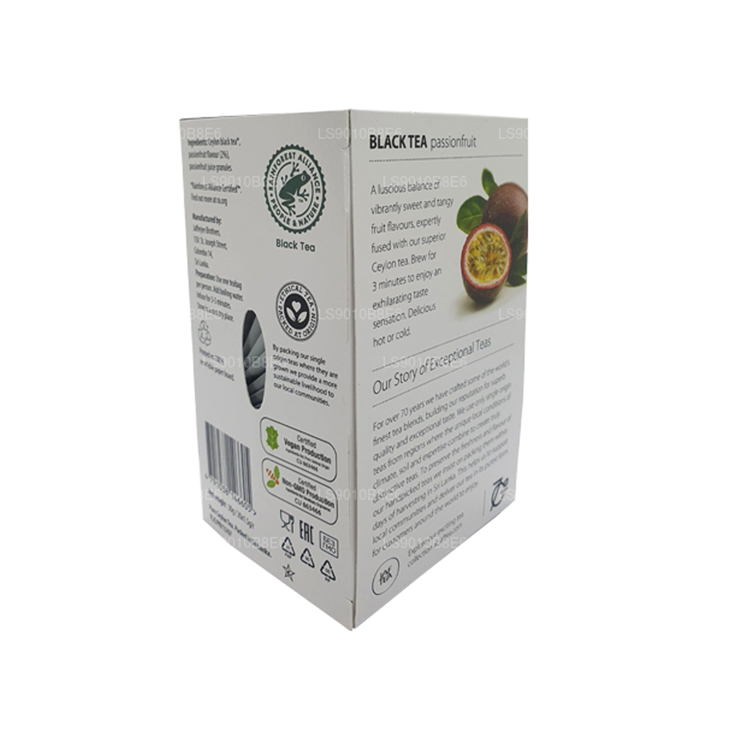 أكياس شاي جاف بالفواكه النقية من مجموعة الشاي الأسود Passionfruit Foil المغلّفة (30 جم)