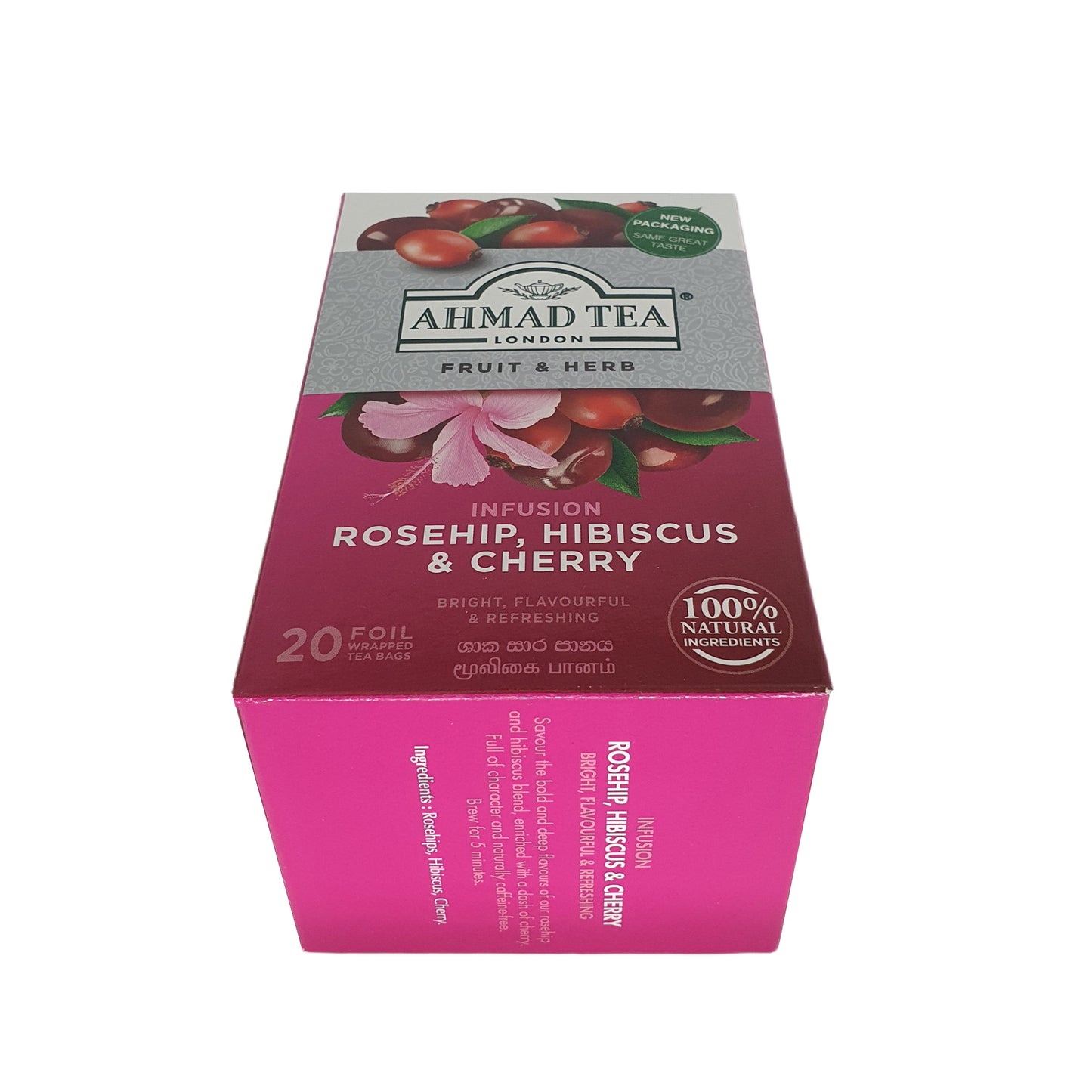 Ahmad Tea Rosehip with Hibiscus and Cherry Tea (40g) 20 Foil Tea Bags