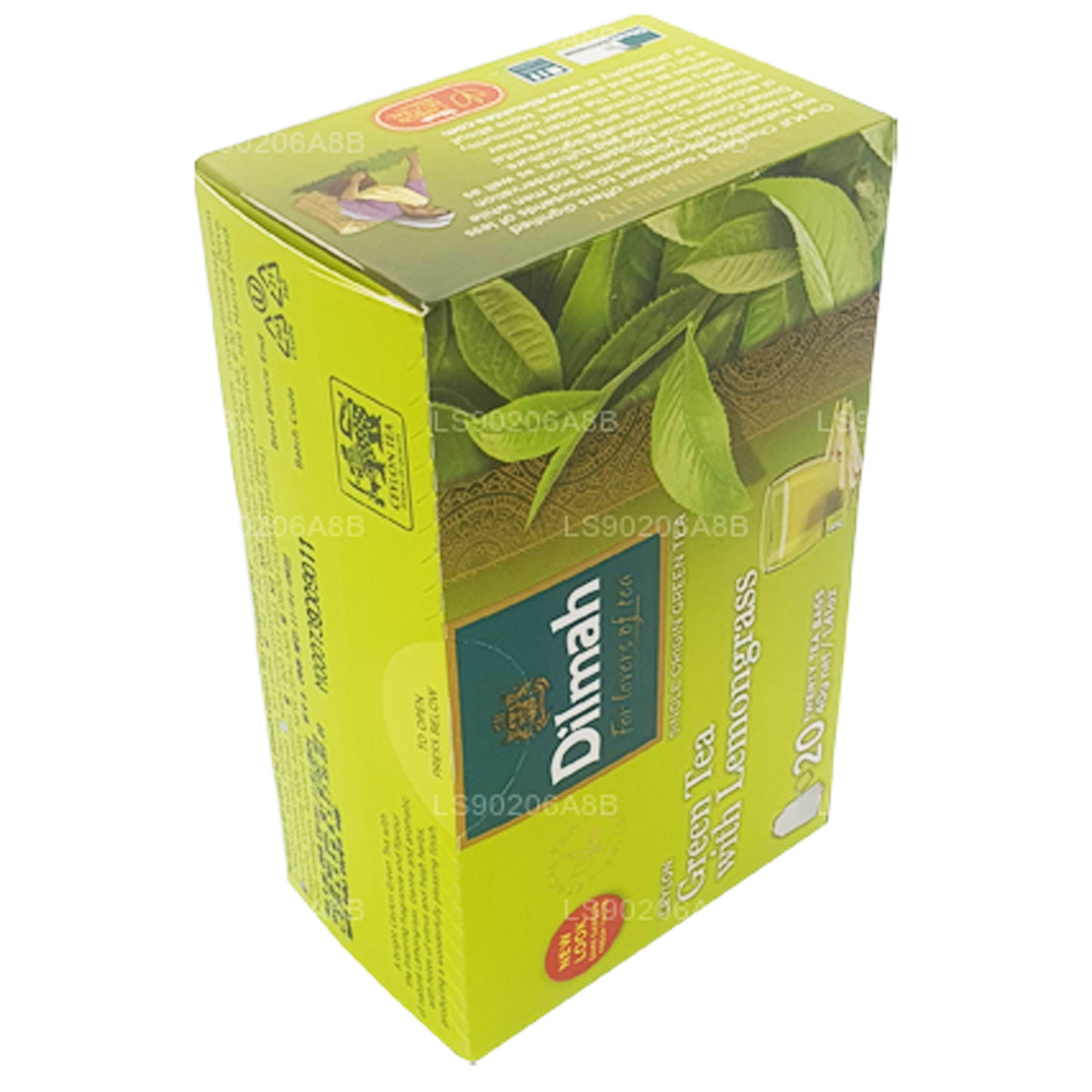 Dilmah Pure Ceylon Green Tea with Lemongrass Tea (40g) 20 Tea Bags