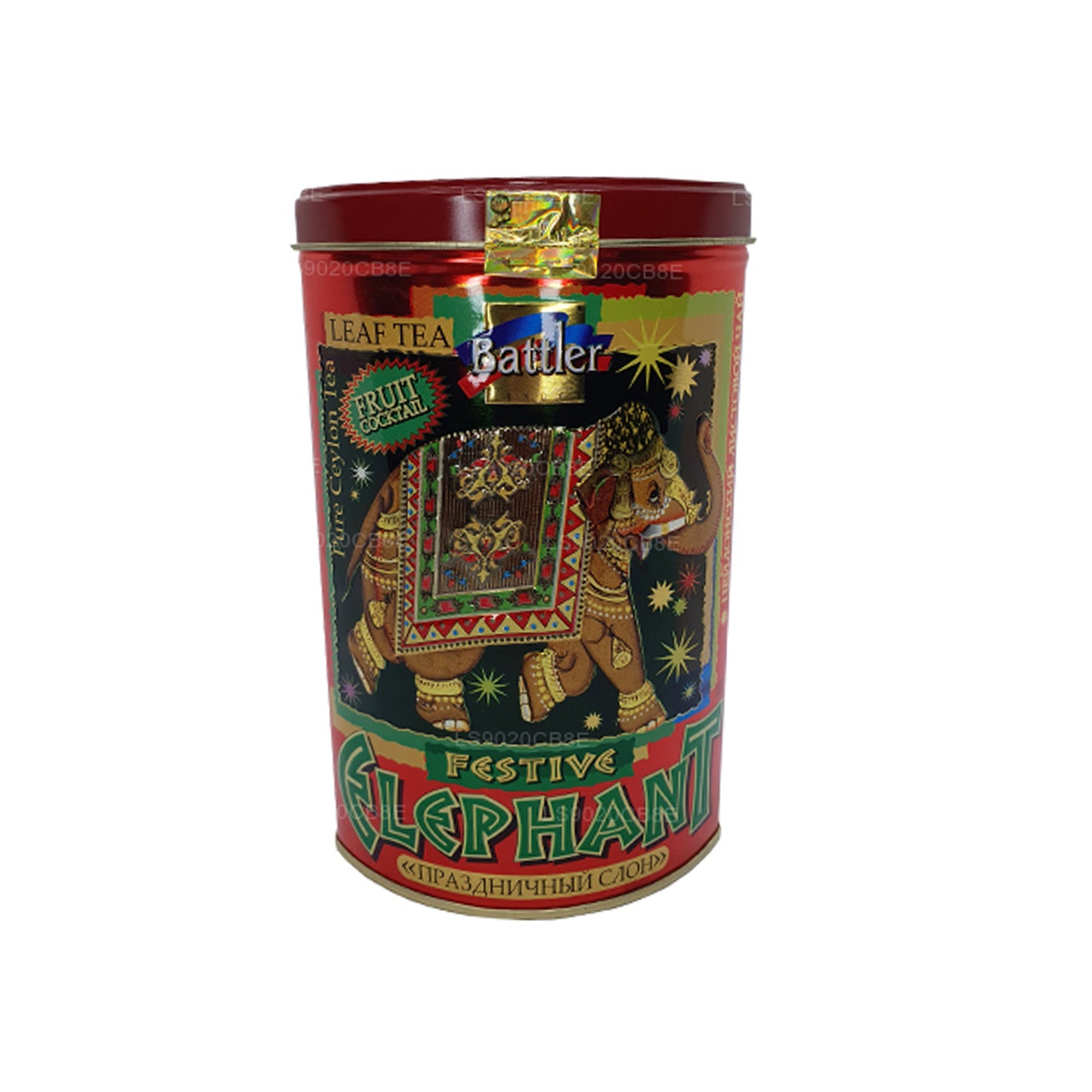 Battler Festive Elephant Fruit Cocktail Tin Caddy (100g)