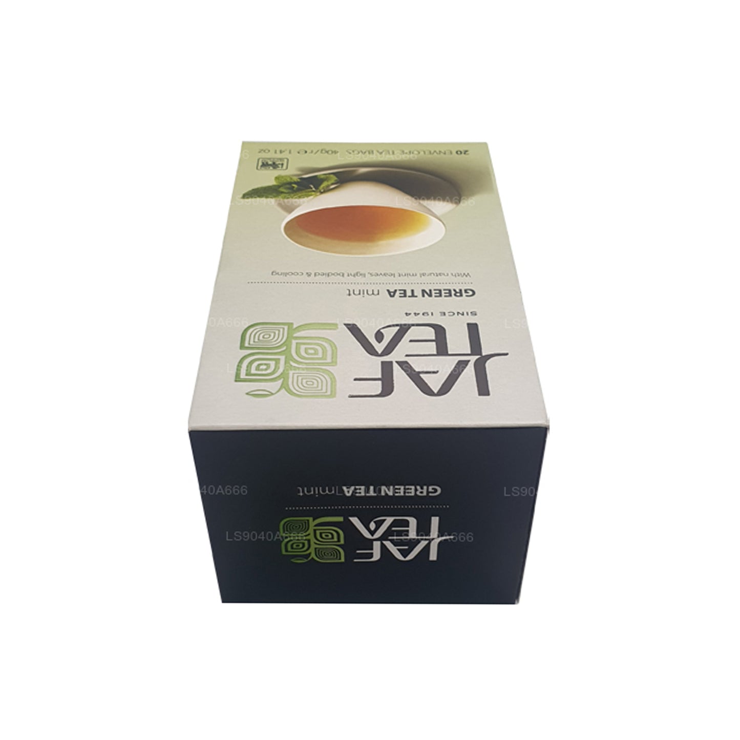 أكياس شاي مغلفة برقائق النعناع من مجموعة Jaf Tea Pure Green Collection (40 جم)