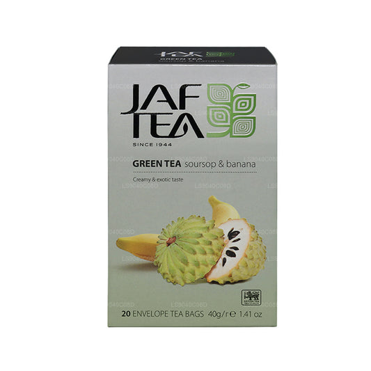 Jaf Tea Green Tea Soursop & Banana Foil Envelop Tea Bags (40g)