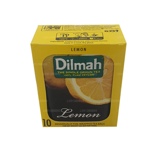 Dilmah Lemon Flavored Ceylon Black Tea (20g) 10 Tea Bags