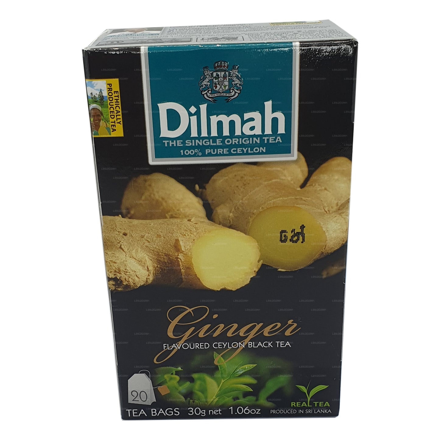 Dilmah Ginger Flavored Black Tea (30g) 20 Tea Bags