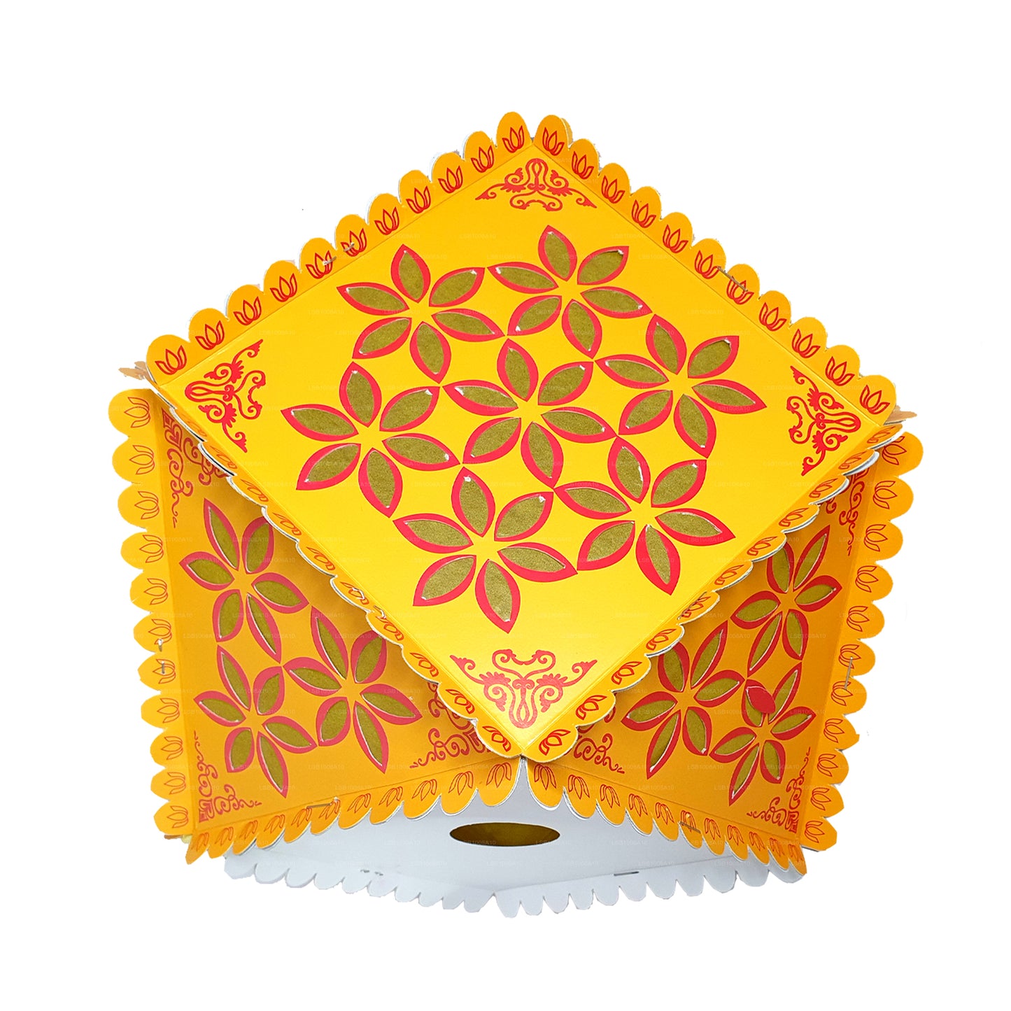 Lakpura Cardboard Vesak Lanterns (Atapattam Koodu) 3Pcs Pack