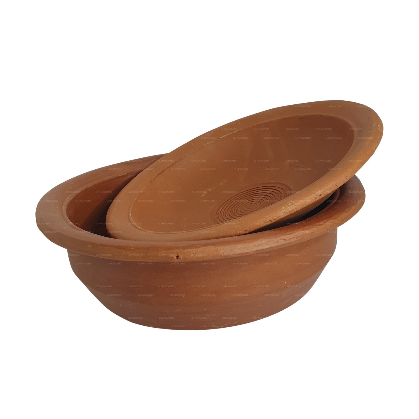وعاء طيني مع غطاء