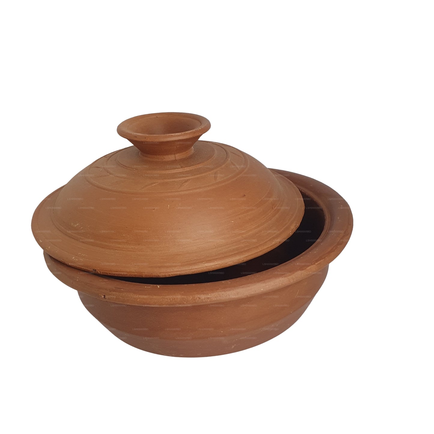 وعاء طيني مع غطاء