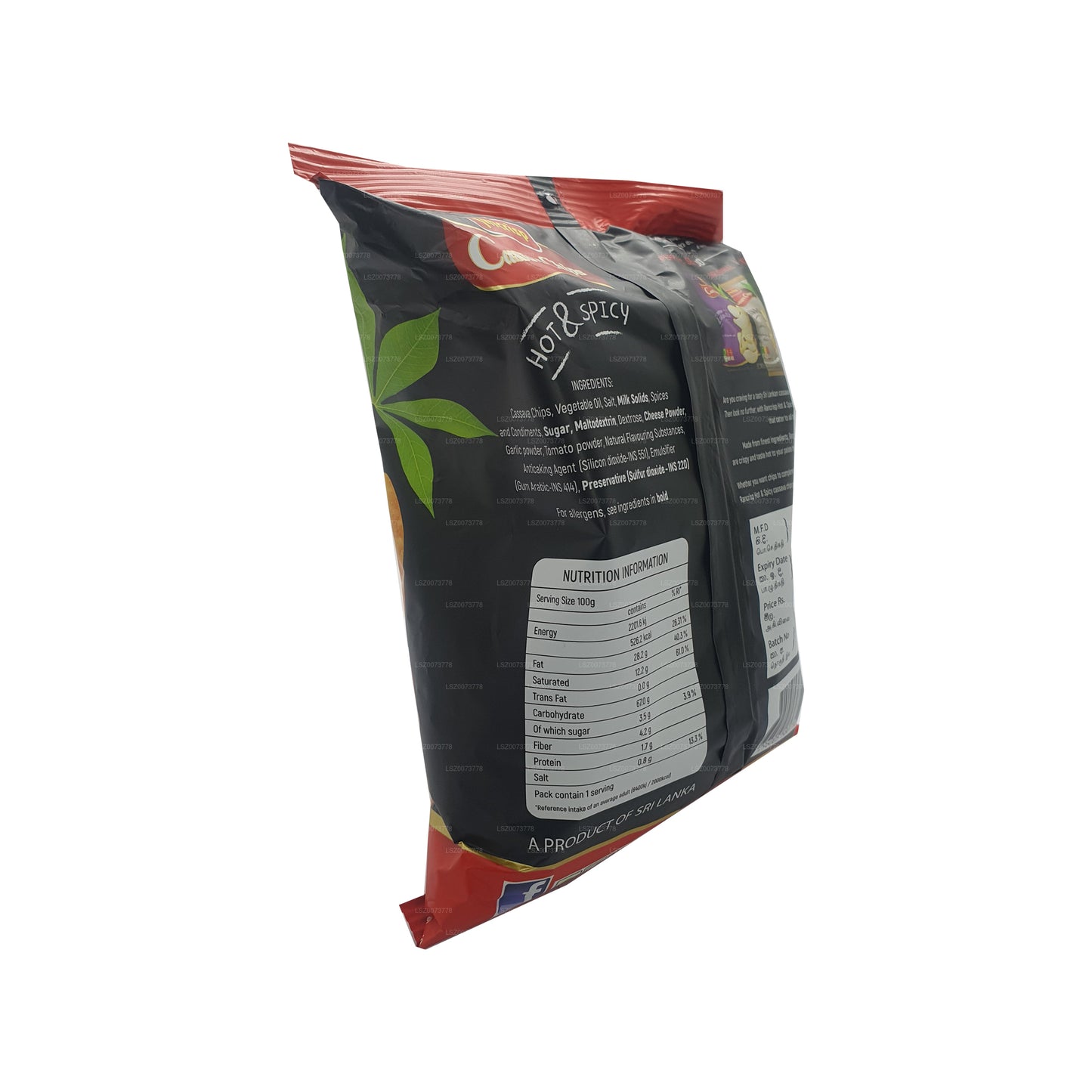 Rancrisp Cassava Chips Hot and Spicy (100g)