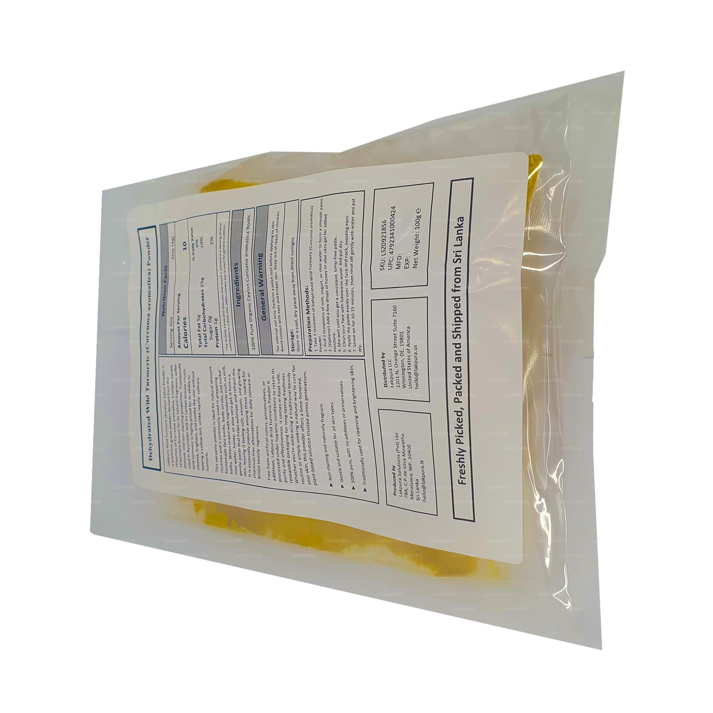 Lakpura Dehydrated Wild Turmeric (Kasthuri kaha) Powder