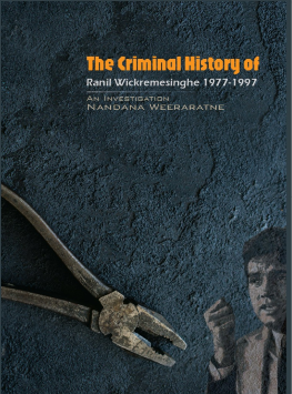 Criminal History of Ranil Wickremasinghe 1977-1997